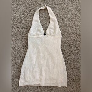 White Halter Dress